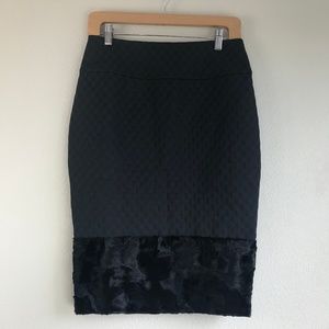 🔥Rachel Roy Fur Hem Pencil Skirt